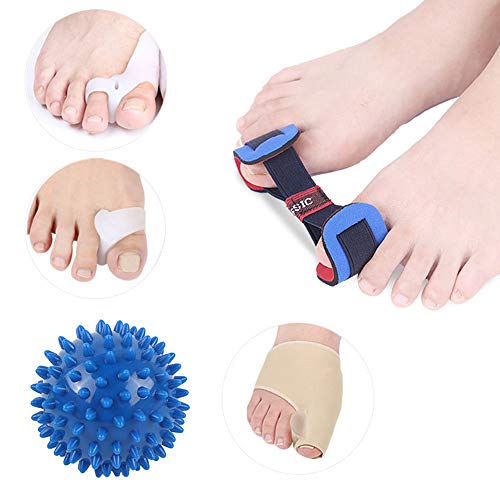 8 pçs/set Separador de dedo do pé Hallux Valgus Corretor Alisador Joanete Corretor de Alívio Proteto