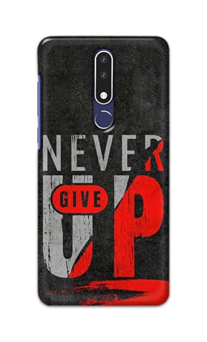 Image of Printed Hard Back Cover for Nokia 3.1+ Plus Back Cover (Never Give Up) -190724(DP)
