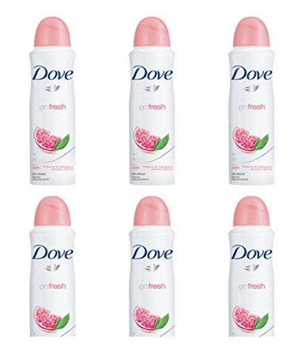 6 X Dove NATURAL GO FRESH SPRAY MELOGRANO Deodorante Corpo