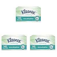 Kleenex Eucalyptus 3 Ply Facial Tissues 140 Count (Pack of 3)