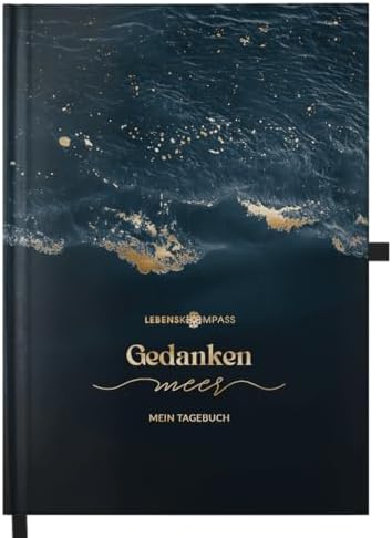 LEBENSKOMPASS® Gedankenmeer - Gedankentagebuch Brise - Tagebuch für Erwachsene - Gefühlstagebuch, Stimmungstagebuch zum Ausfüllen - Journal Buch für mehr Achtsamkeit im Alltag
