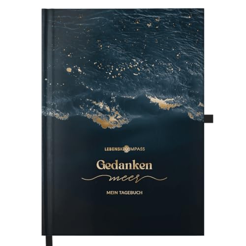 Lebenskompass® Gedankenmeer - Gedankentagebuch 'Brise' - Tagebuch für Erwachsene - Gefühlstagebuch, Stimmungstagebuch zum Ausfüllen - Journal Buch für mehr Achtsamkeit im Alltag