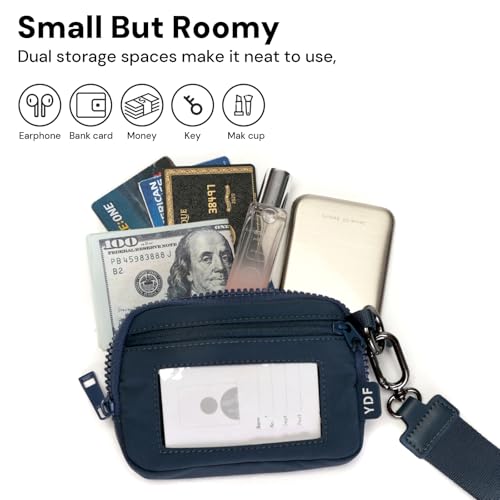 Image of Wristlet Wallet for Women with Clear ID Window, Zip Coin Purse and Keychain | 3 Card Slots, Exterior Zip Pocket, Inner Mesh Pouch, Lipstick Holder, Detachable Wrist Strap, Lightweight Nylon