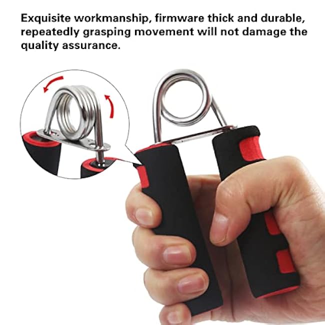 BOOMIBOO Hand Grip Strengthener, Hand Soft Foam Manual Exerciser, Rapid Increase of Wrist, Forearm and Finger Strength Exercise Equipment, 2 Pack