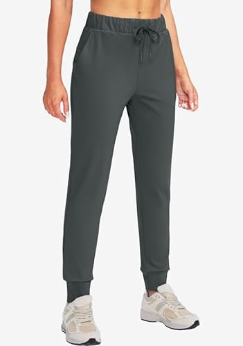 Viodia Calças de moletom femininas forradas com lã térmica de inverno à prova d'água para clima fri