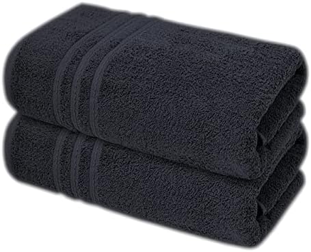 A & B TRADERS 2x Extra Large Jumbo Bath Sheets - Beach Towels 100% Cotton | Huge Size 85 x 200 cm | Pack of 2 (Purple)