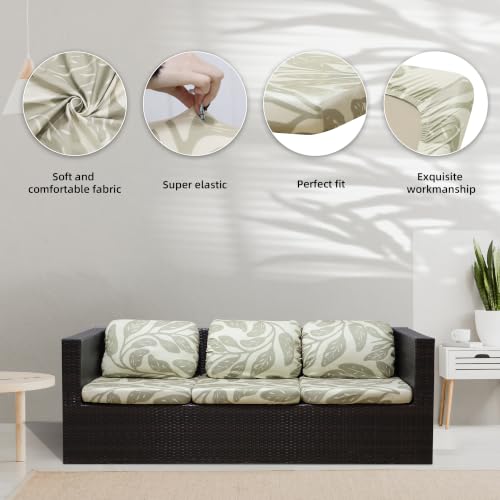 Image of 8 Pcs Outdoor Cushion Covers, Patio Sofa Cushion Covers Replacement