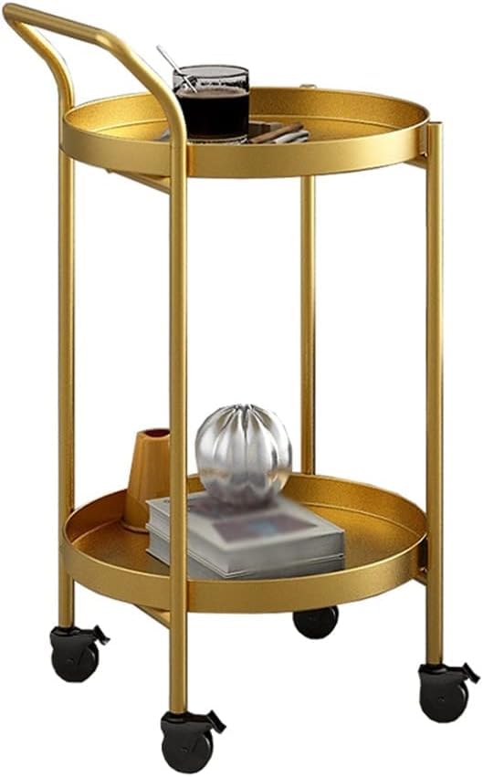 Carrito de bar elegante con estante giratorio de 3 niveles ideal para organizar tus bebidas