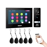 TMEZON Wireless Video Intercom System for Home Video Doorbell Touch Screen IP 7 Inch Doorbell with Camera and Monitor Night Vision,Support APP/Swipe Card Unlock, Snapshot