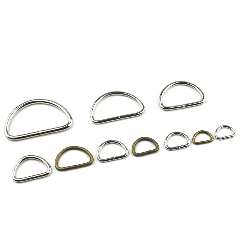 20 Stück 100 Stück nicht geschweißte D-Ringe verstellbare Schnalle für Rucksäcke, Riemen, Schuhe, Taschen, Katze, Hundehalsband, Dee-Schnallen, DIY-Zubehör