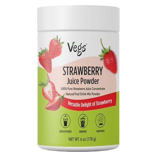 Vegs Strawberry Juice Powder - Freeze Dried Organic