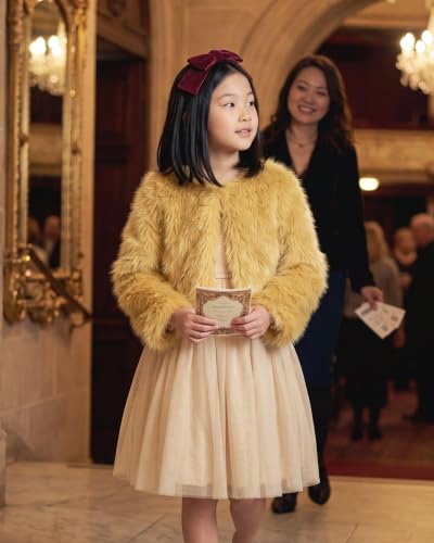 Image of BOLEROSE Girls Faux Fur Bolero Jacket