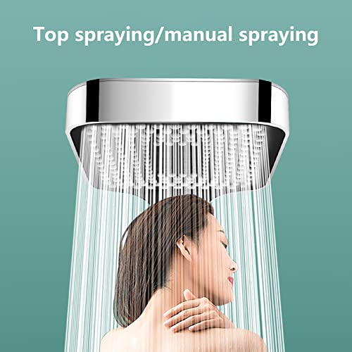 Cagogo Shower Heads High Pressure - Large Handheld Showerhead - 4 Spray Modes Adjustable - Rainfall Shower Head - Shower Head Filter For Hard Water - Bathroom Shower Head #TOP4