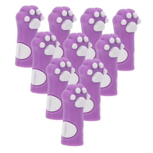 HOMSFOU Blocking Needles Cover Set 10pcs Silicone Needle Point Protectors Soft Silicone Universal Size Reusable for Knitters