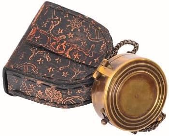 Brújula Vintage de Bolsillo de Latón con Cadena, 2 Pulgadas miniatura 6