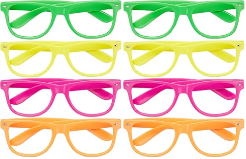 Lunettes de carnaval Relaxdays multicolores lot de 4 paires taille unique