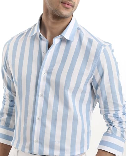 Image of Rare Rabbit Regular fit Striped Shirt