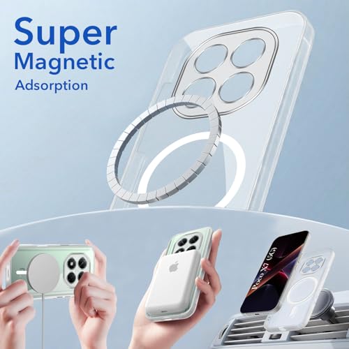 Image of Jkobi Lifetime Anti-Yellow MagSafe Compatible Clear Back Cover Case for Xiaomi Poco X7 (Sleek Hard Crystal | Shockproof and Camera Protection)