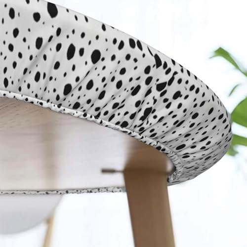 Nappe ronde ajustée polyester imperméable antidérapante table à manger - 6