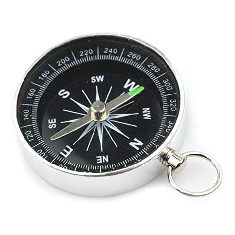 Feli546Bruce Keychain, Mini Portable Alloy Pocket Compass Outdoor Sport Hiking Survival Navigation Tool Keyrings for Women Girls Kids Bag Purse Handbag Charms Pendant Birthday Gift Cover