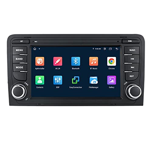 Autoradio Android Double DIN 4G avec CarPlay et Écran tactile IPS pour Audi A3