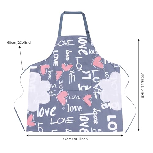 DILLMAN 2 Pack Floral Aprons with Pocket, Blooming Womens Aprons Waterproof Adjustable Cooking Aprons for Kitchen Gardening and Salon (2Pack #B) - Cosy Home Interiors DILLMAN 2 Pack Floral Aprons with Pocket, Blooming Womens Aprons Waterproof Adjustable Cooking Aprons for Kitchen Gardening and Salon (2Pack #B) - Image 4