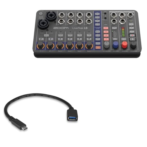 BoxWave Cable Compatible with Zoom LiveTrak L-6 Portable 6-Channel Digital Mixer - USB Expansion Adapter, Add USB Connected Hardware to Your Phone