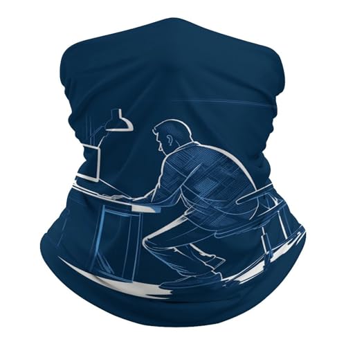 Neck Gaiter máscara facial transpirable a prueba de viento cubierta facial silueta masculina protector solar enfriador antipolvo pasamontañas bandana para hombre y mujer