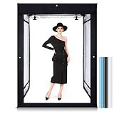 Professional Large Photo Light Box Photography Studio, 47x39x78 inch SEDGEWIN Portable Shooting Tent Kit Dimmable LED Continuous Lighting Cube with 3 Colors PVC Backdrops