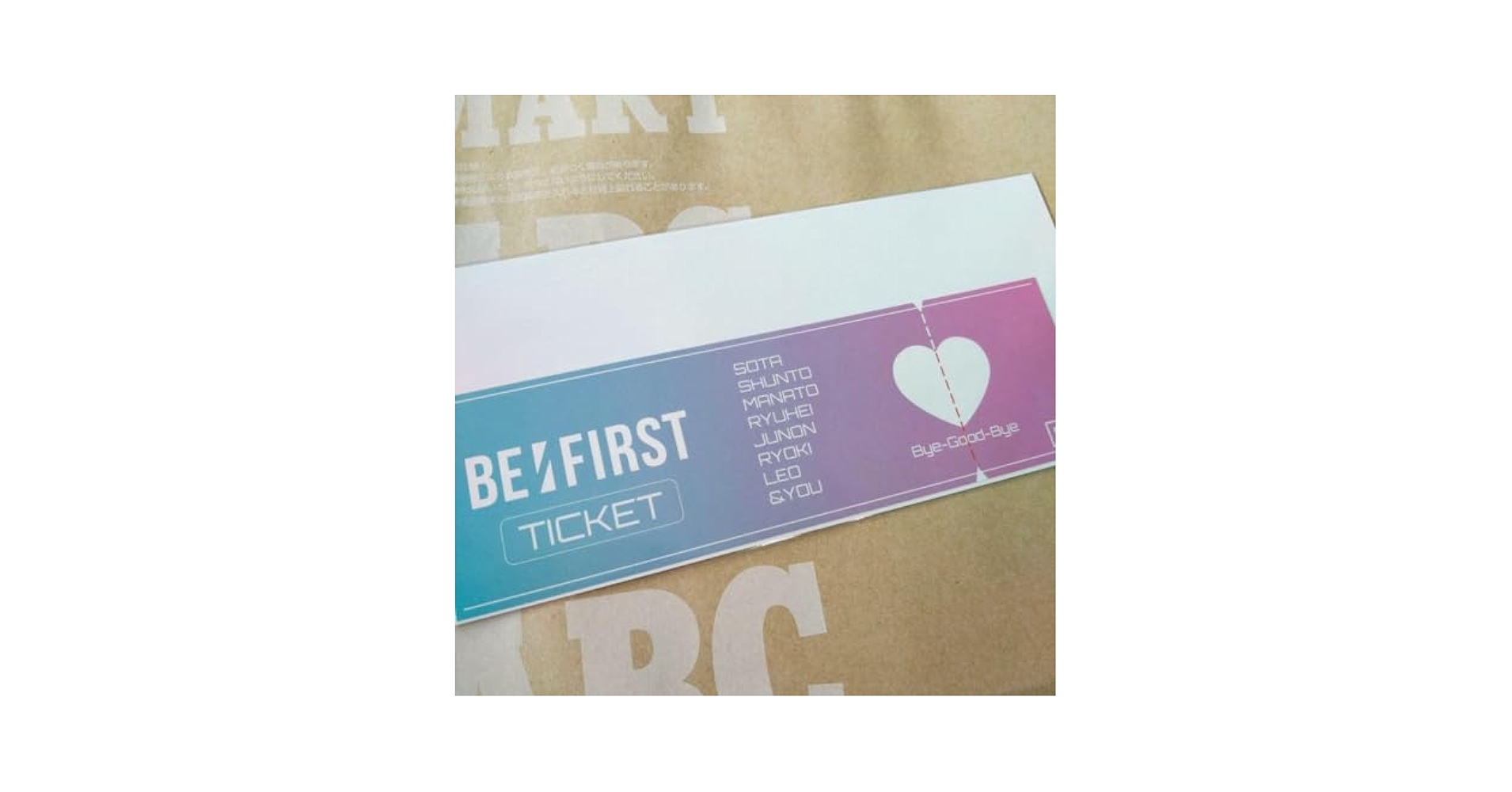 ビーファースト Bye-Good-Bye チケット (BEFIRST C賞) Amazon.co.jp: BE:FIRST C賞 チケット Bye-Good-Bye ビー