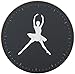 Modern Minimalist Ballerina Ballet Wall Clock (White on Black)