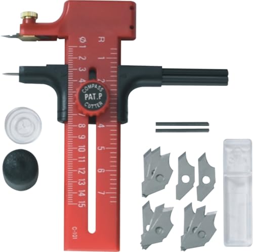 Ecobra 770630 Cutter compas (Rouge) (Import Allemagne)