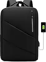 Mochila Executiva Masculina para Notebook 15.6” com Saída USB, Zíper Impermeável e Design Slim Ergonômico – Mochila de Trabalho, Viagem e Estudos