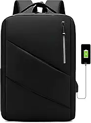 Mochila Executiva Masculina para Notebook 15.6” com Saída USB, Zíper Impermeável e Design Slim Ergonômico – Mochila de Trabalho, Viagem e Estudos
