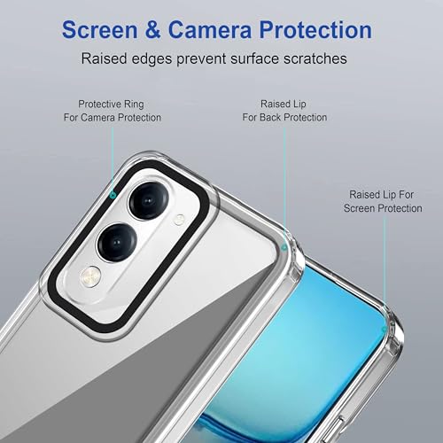 Image of amazon basics Back Case Cover for Vivo Y19 5G | Compatible for Vivo Y19 5G Back Cover | Case Cover with Camera Protection | (TPU + PC | Transparent)