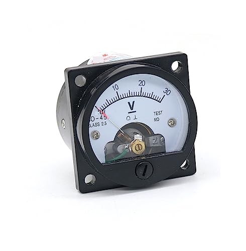 Voltmètre analogique 20V CC SO-45 cadran aiguille encastrable pour tableau électrique
