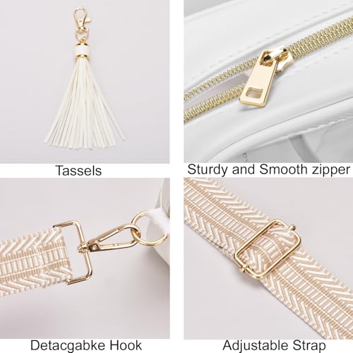 Image of Clear Crossbody Bag Stadium Approved Clear Purse - Transparent Messenger Bag with Front Pocket