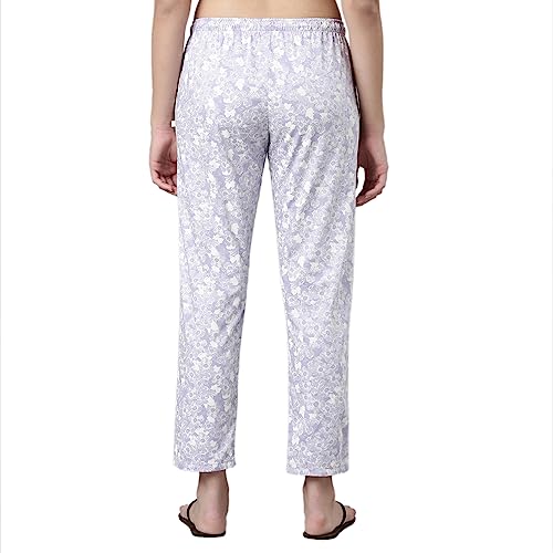 Image of Enamor Mid Rise Full Length Adjustable Drawstring Hangout Pant for Women - Relaxed Fit, Combed Cotton - E4A5