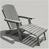 osoltus Adirondack Stuhl bis 150kg | Canadian Deck Chair | recycletes Plastic mit Holzstruktur...