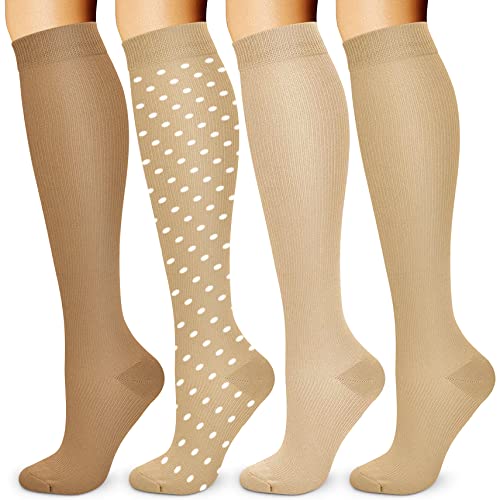 Image of Acture Compression Socks for Women & Men 15-20 mmHg, Best Medical, Nursing, for Running, Athletic, Varicose Veins, Travel