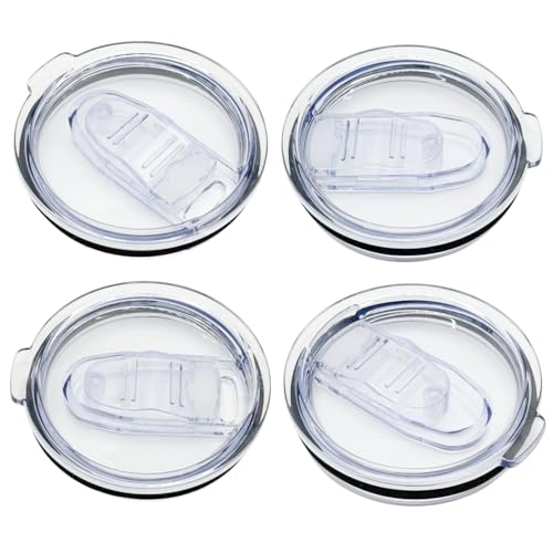 4 PCS 40oz Tumbler Replacement Lids Compatible with Silver Buffalo Stainless Steel Tumble, Reusable, No Leak Design Splash Resistant Replacement Silicon Sliding Covers