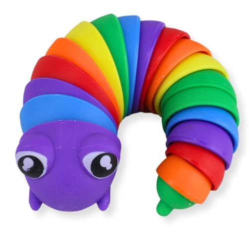 Slug Fidget Lesma Com Olhos Brinquedo Articulado de Descompressão...