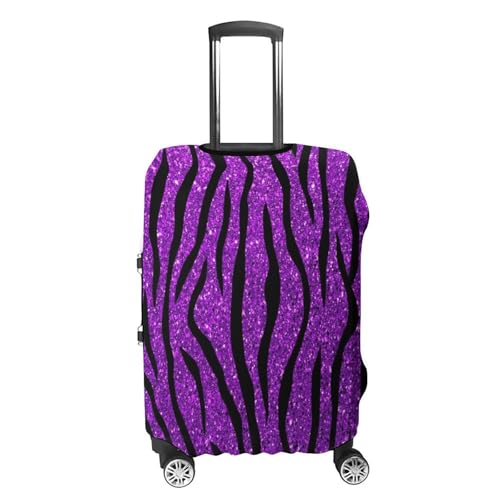 Tiger Pattern Purple Glitter Luggage Cover Travel Suitcase Cover Luggage Protector 22-24 Inch4