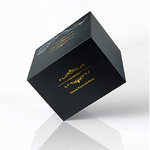 NATROSES 27 Piece Forever Preserved Roses in a Box, Preserved Flowers for Delivery Birthday, Flowers Gifts for Mothers Day, Purple