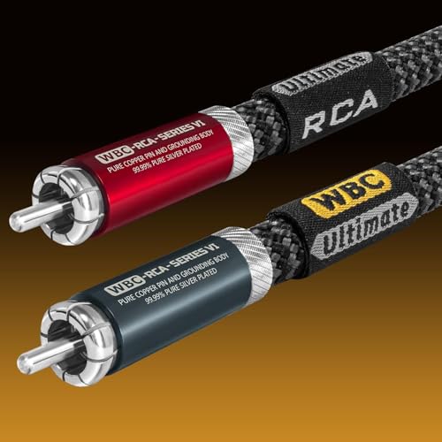 Cables RCA de 18 AWG interconexión analógica de audio libre de oxígeno 15 pF 6
