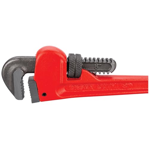 Image of Performance Tool W1133-8B 8 in. Red Adjustable Pipe Wrench