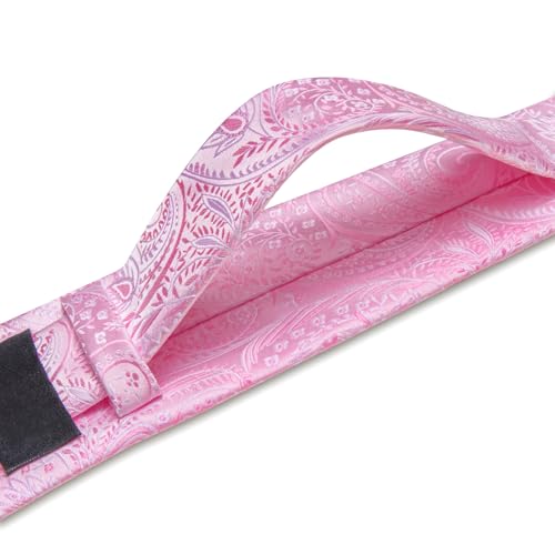 Image of Barry.Wang Flower Ties for Men Handkerchief Cufflinks Set Wedding Necktie Set Party