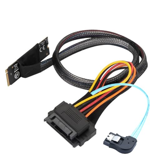Cable M.2 M-Key SFF-8643 a U.2 SFF-8639 con SATA 15Pin, 7Pin 0.5m miniatura 4