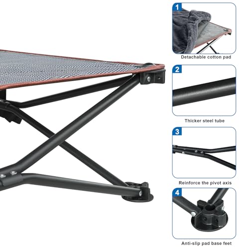 unp-Outdoor-Dog-Bed-Portable-Elevated-Camping-Dog-Cot-for-Indoor-Courtyard-Travel-Breathable-Textilene-Mesh-Comfortable-with-Removable-Washable-Cover-Grey-L-PRO unp Outdoor Dog Bed Portable Elevated Camping Dog Cot for Indoor Courtyard Travel Breathable Textilene Mesh Comfortable with Removable Washable Cover Grey L PRO