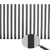 Stripe Waterproof Canvas Awning Fabric Fabric Waterproof Outdoor Fabric 60' Black/White (1 Yards)...